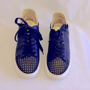 J/slides  Leather  Mesh Sneakers